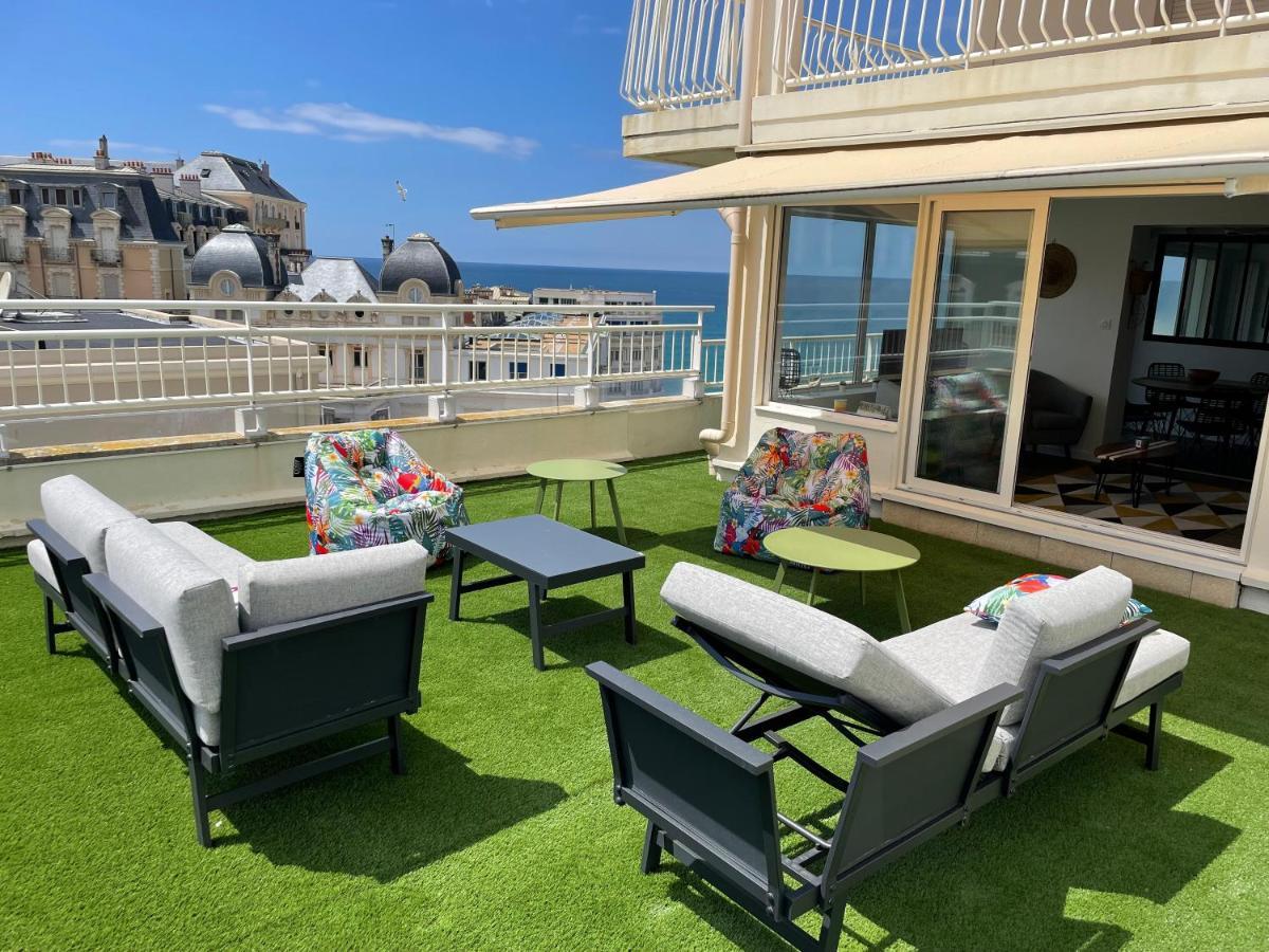 T3 Bis - 4 Etoiles Rooftop et Vue Mer - Bellevue Biarritz Buitenkant foto
